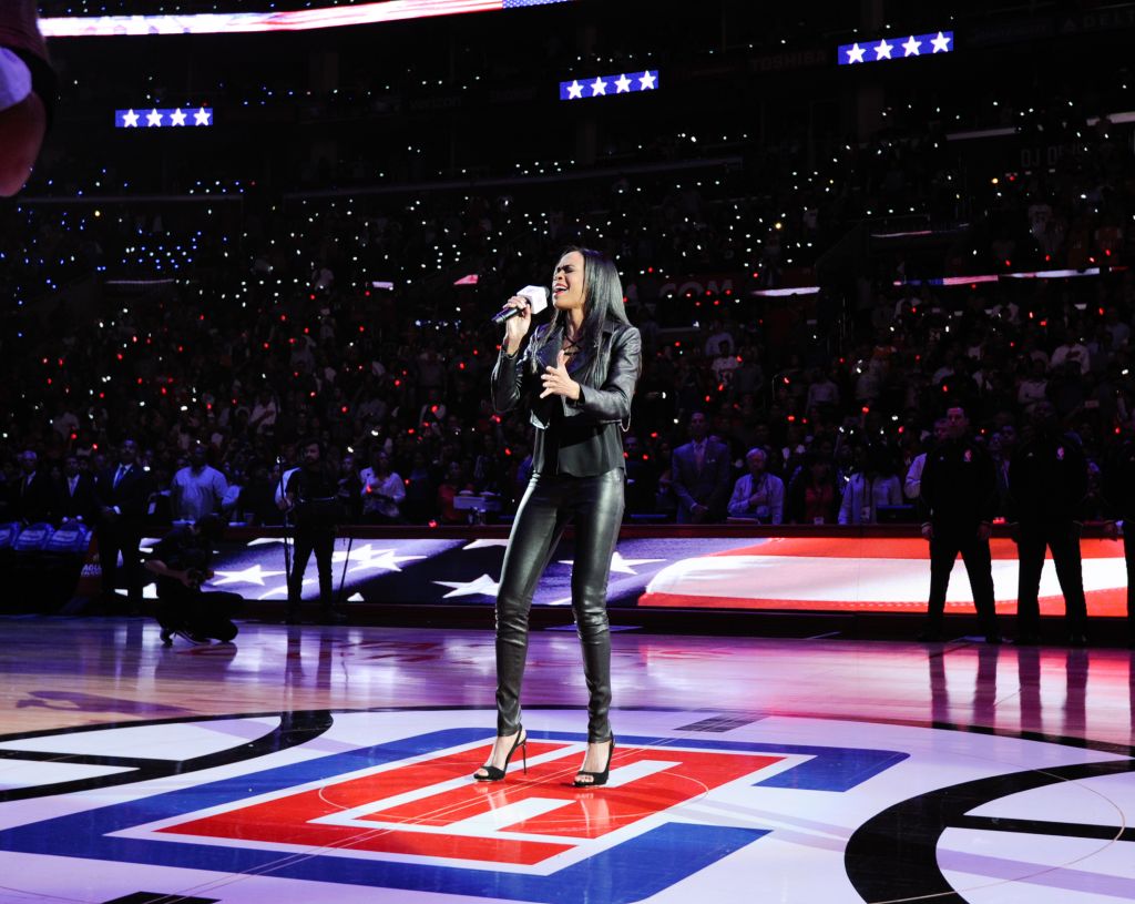 Celebrities At The Los Angeles Clippers Game