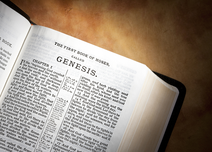 Genesis in the KJV Bible on Parchment Paper